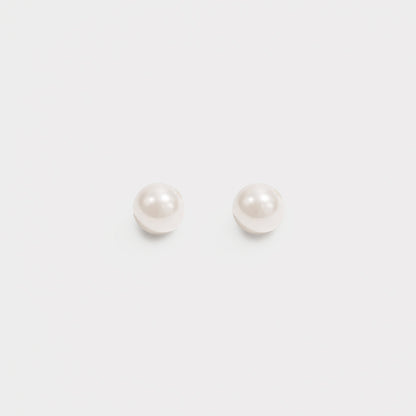 8 mm pearl earrings in stainless steel - SS29406AR