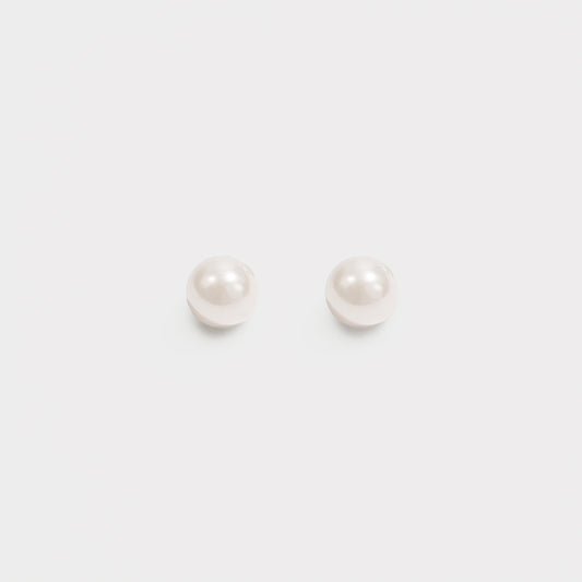 8 mm pearl earrings in stainless steel - SS29406AR