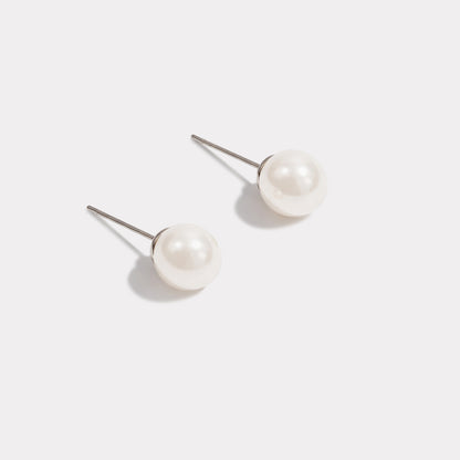 8 mm pearl earrings in stainless steel - SS29406AR