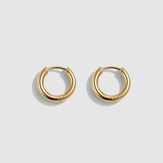 Mini Golden Huggies Hoop Earrings Stainless Steel